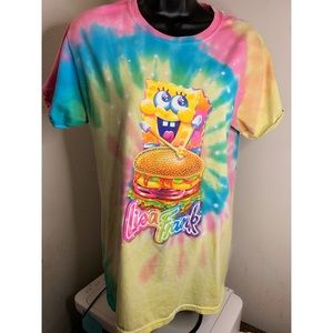 Lisa frank & spongebob the dye shirt